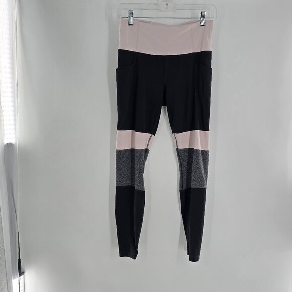 Athleta Modblock Salutation Tight,women’s small 158834 Color Block - Picture 2 of 9